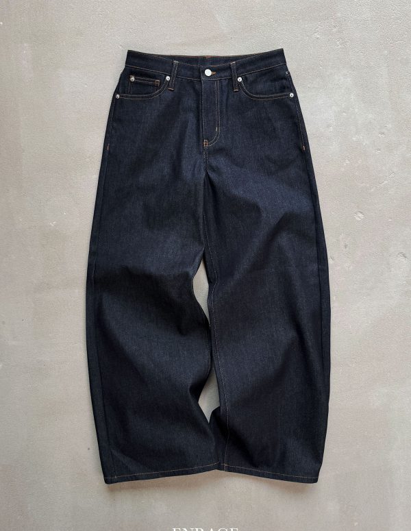 Corduroy five-pocket denim jeans